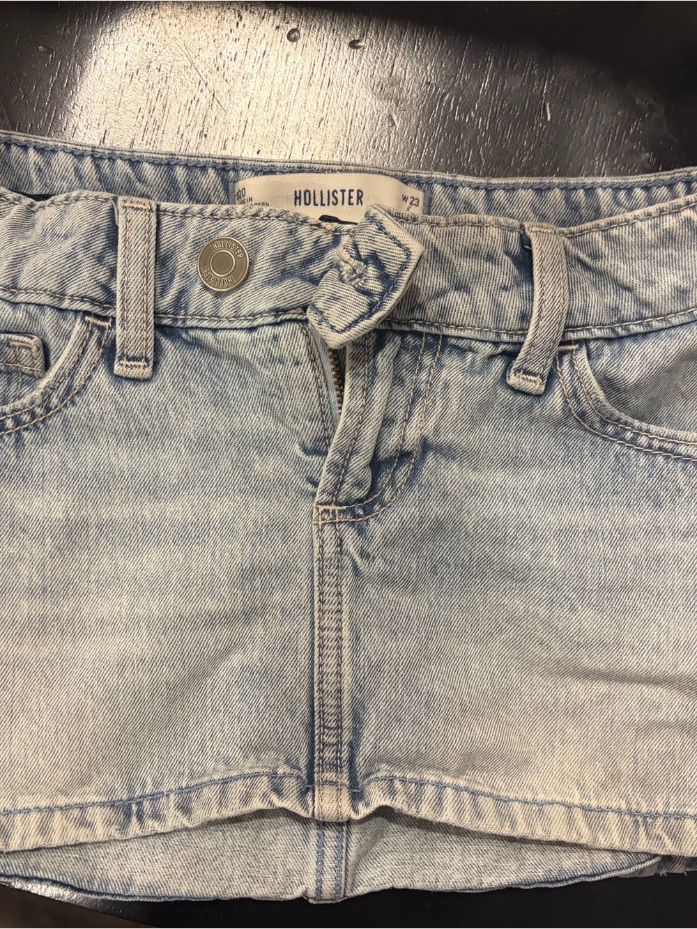 Hollister Women's Jean shirt w attached shorts  size 23